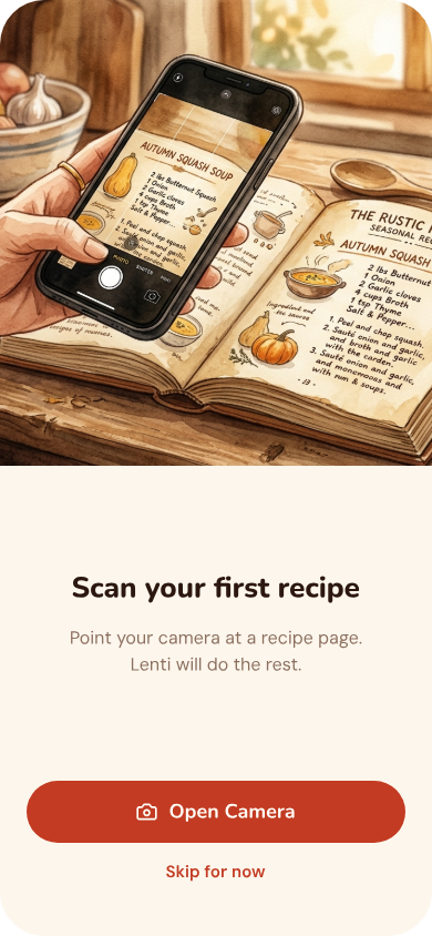 Lenti screen, First scan